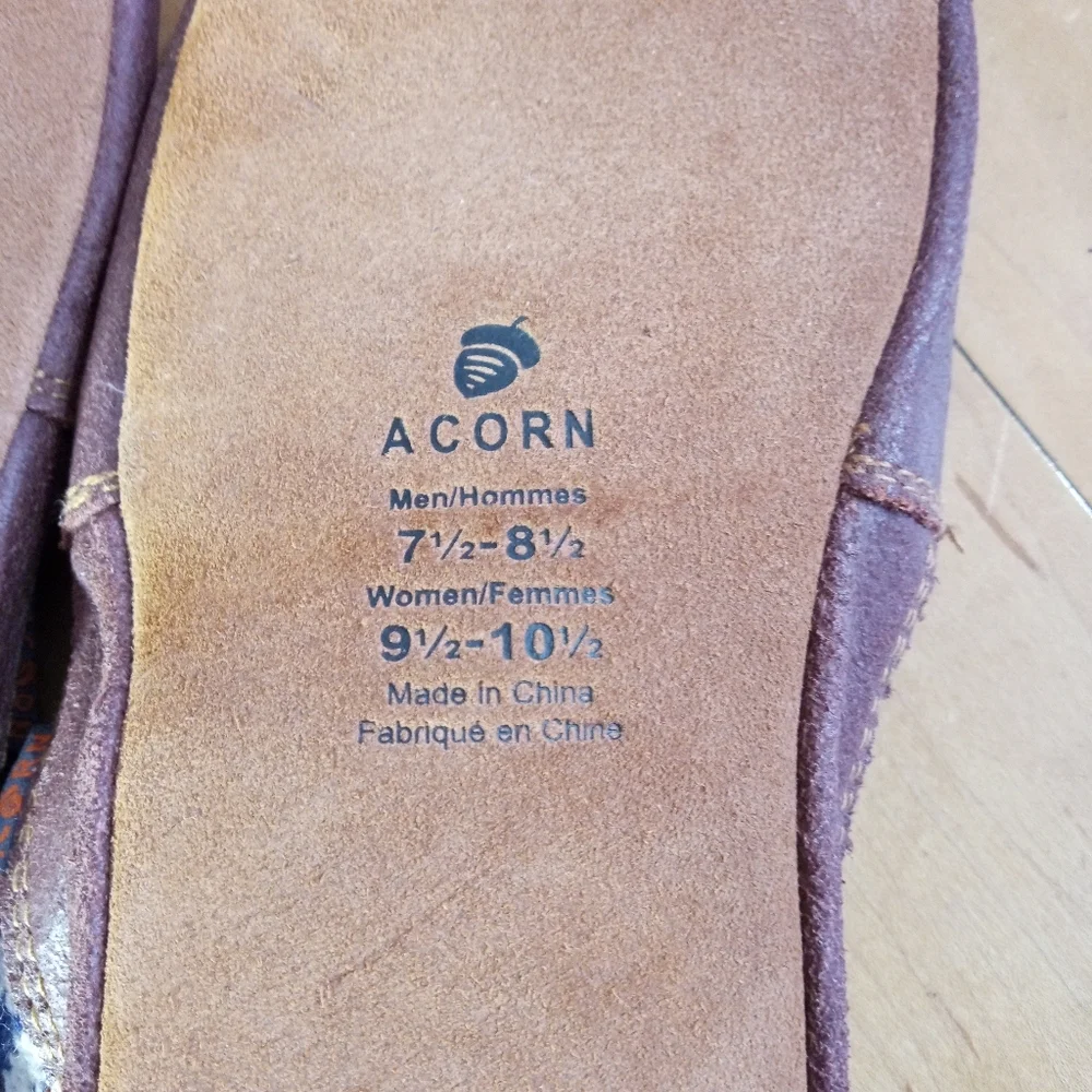 Acorn slouch slipper socks with suede soles Men 7.5-8.5 /Women 9.5-10.5 NWOT - Picture 4 of 7